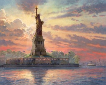 Artworks by 350 Famous Artists Painting - Dedicated to Liberty Thomas Kinkade